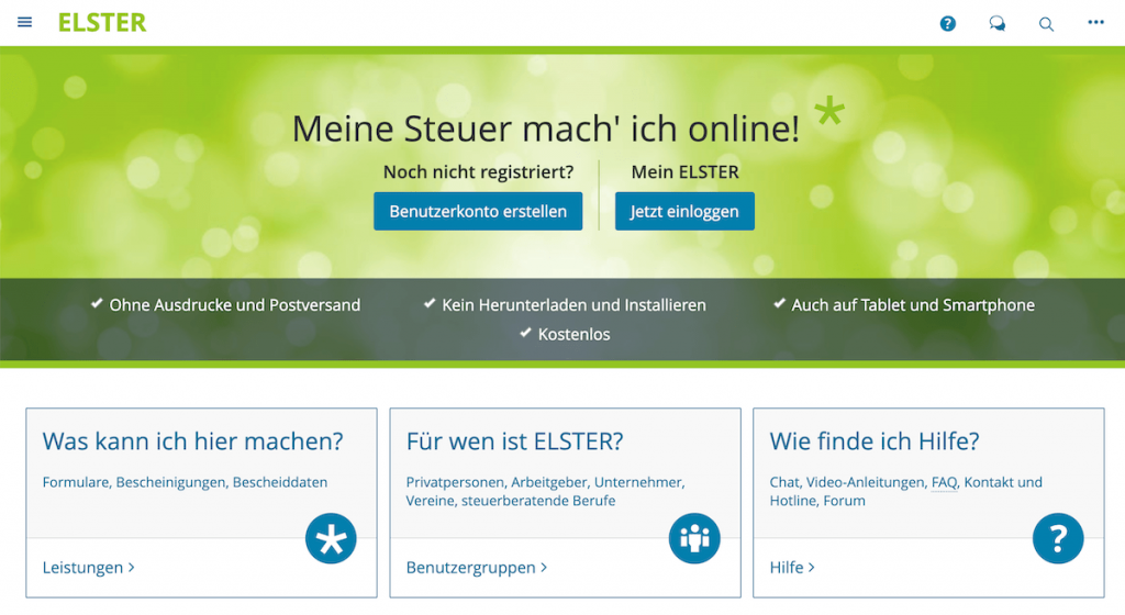 Mein ELSTER Official Digital Portal